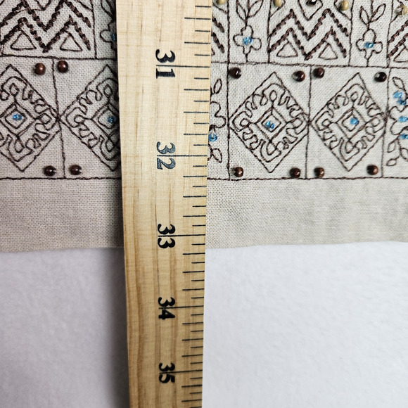 VTG Napa Valley Linen Blend Maxi Skirt Beaded Embroidered Womens 24W Lagenlook - Picture 15 of 16